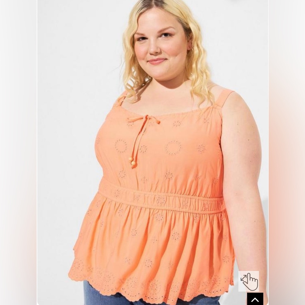 Torrid eyelet blouse size 2